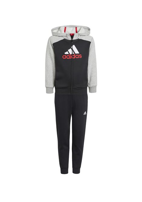 TUTA ESSENTIALS BIG LOGO FLEECE NERO BAMBINI ADIDAS CORE | Tute | IJ6386-